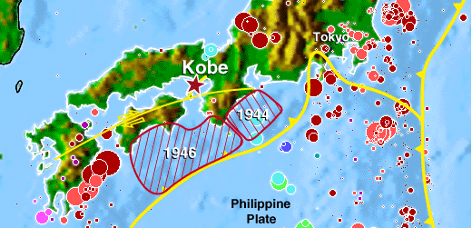 Seismotectonic map Kobe
